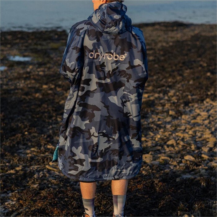 2024 Dryrobe Advance Cambio De Manga Larga Robe V3 DALSV3 - Blue Camo / Blue